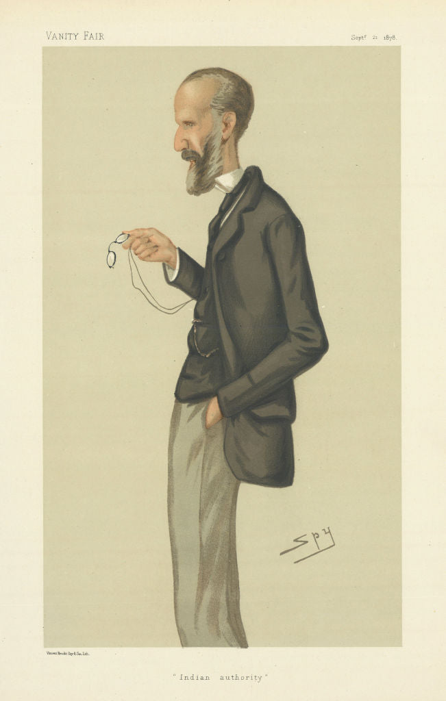 VANITY FAIR SPY CARTOON Sir George Campbell 'Indian authority' Scotland 1878